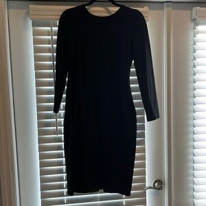 Black, open back dress